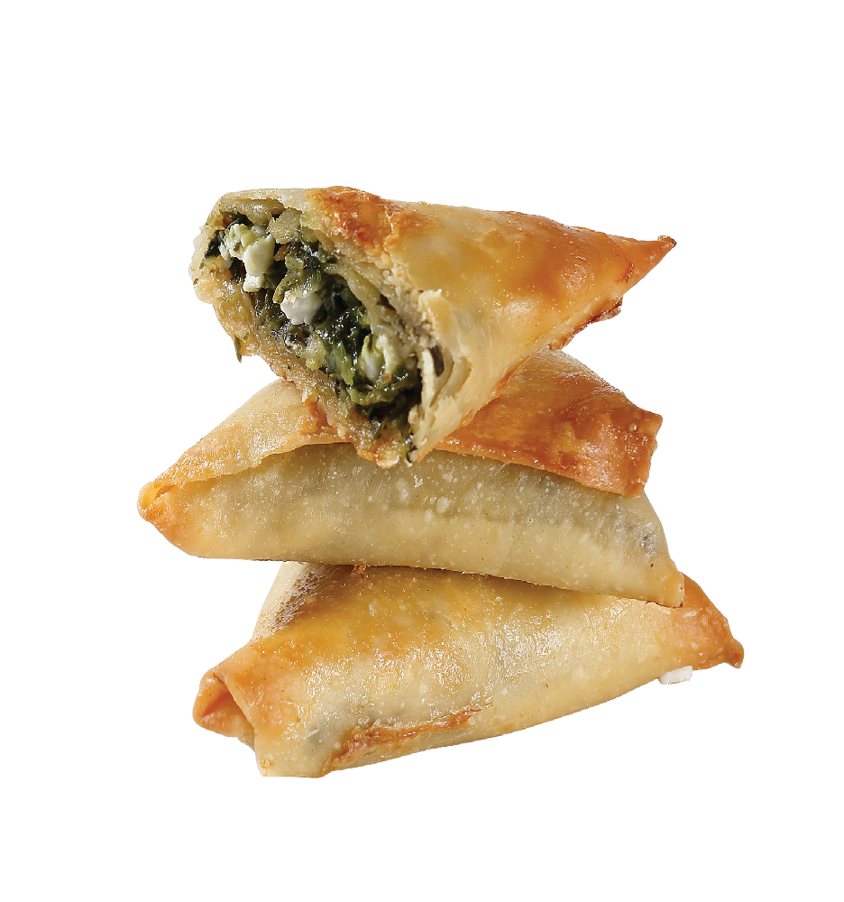 Mini Spinach and Cheese Pie triangular